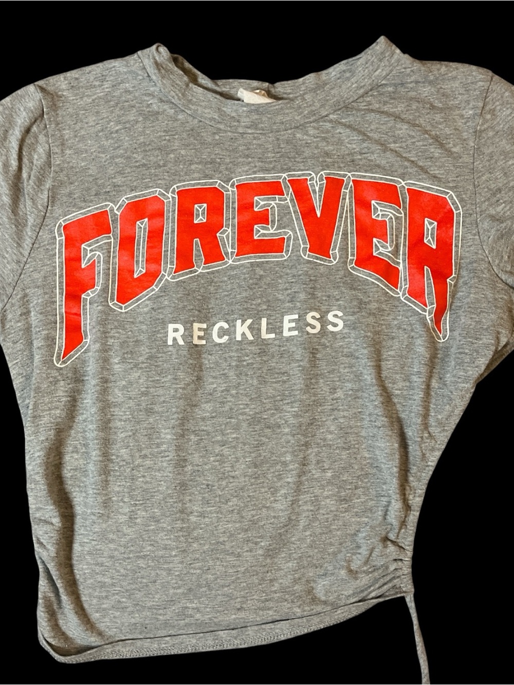 Fashion Nova Woman’s small 15x20 forever reckless open back pre shrunk shirt!